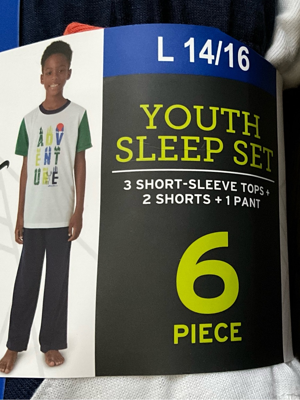 6 Pc Eddie Bauer Set Boys Pajama Shirt Pants Shorts Size 14-16 - Picture 5 of 5